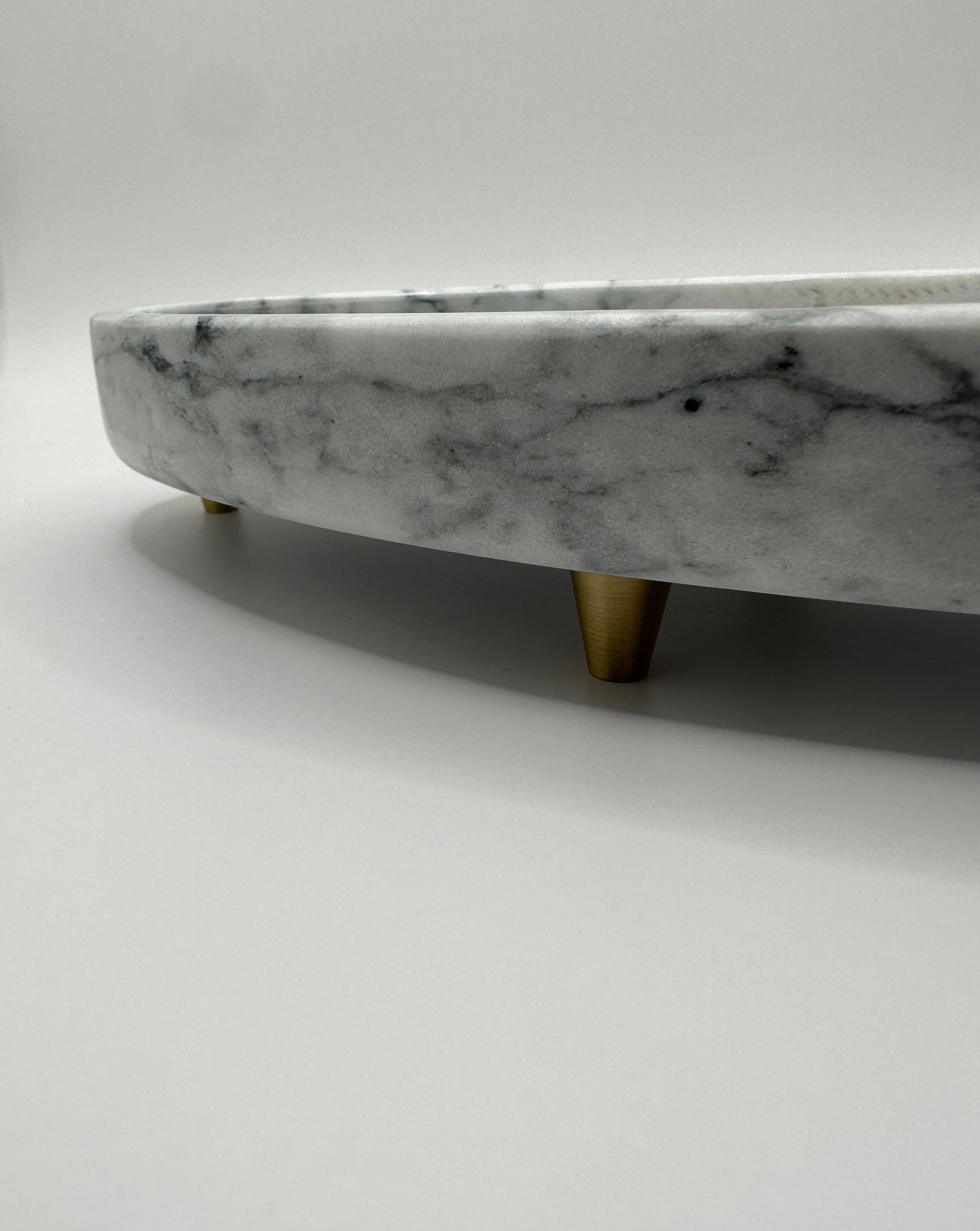 Vivere Interiors | Ovaal marmer dienblad